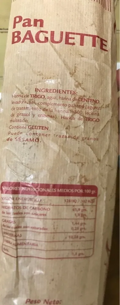 Pan Baguette Lupa