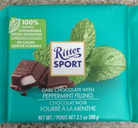 Chocolat noir fourré à la menthe