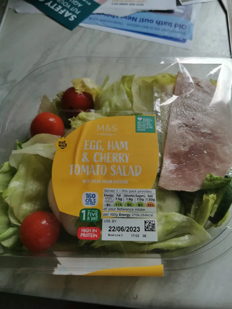 Egg, Ham & Cherry Tomato Salad