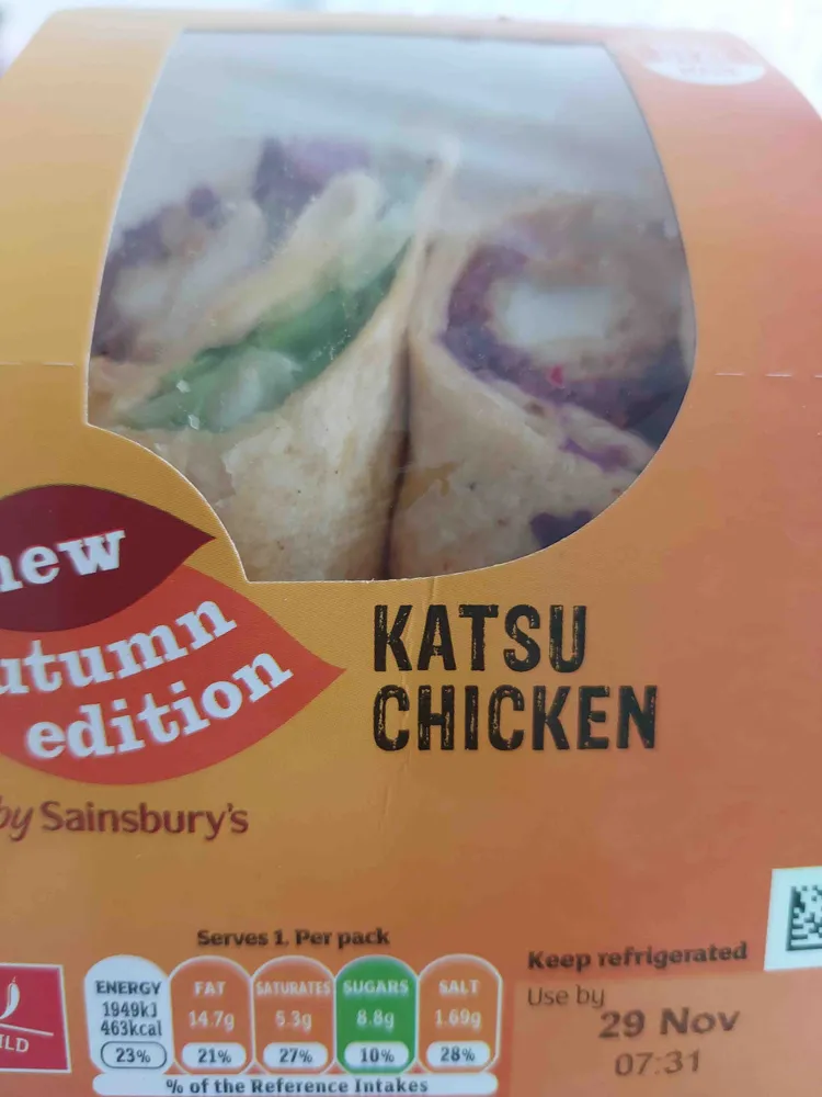 Katsu chicken wrap