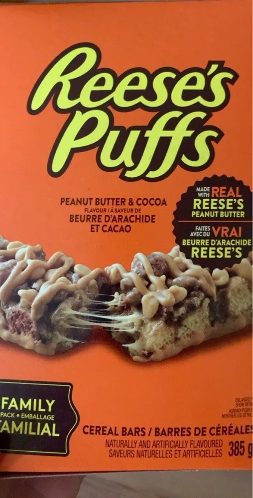 Reeses puffs peanut butter and cocoa