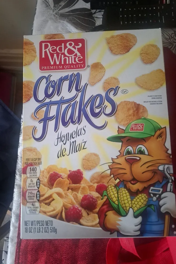 redand white corn flakes
