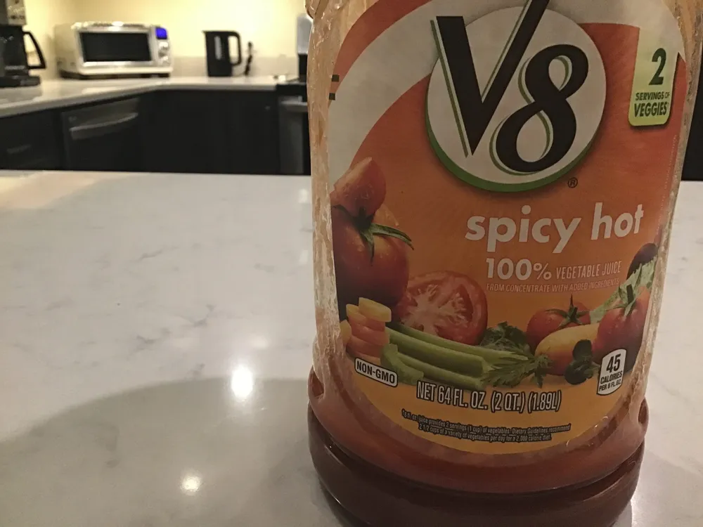 V spicy hot vegetable juice