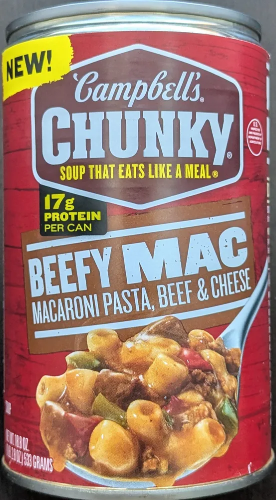 Campbell's Chunky Soup, Beefy Mac, 18.8 Oz Can