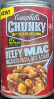 Campbell's Chunky Soup, Beefy Mac, 18.8 Oz Can
