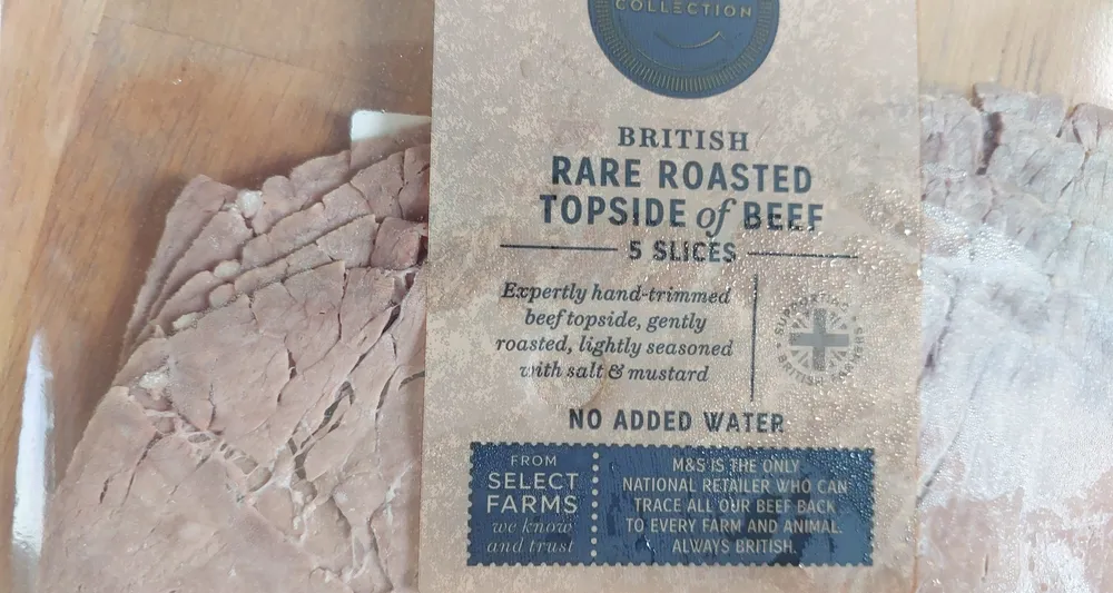 Rare roast beef