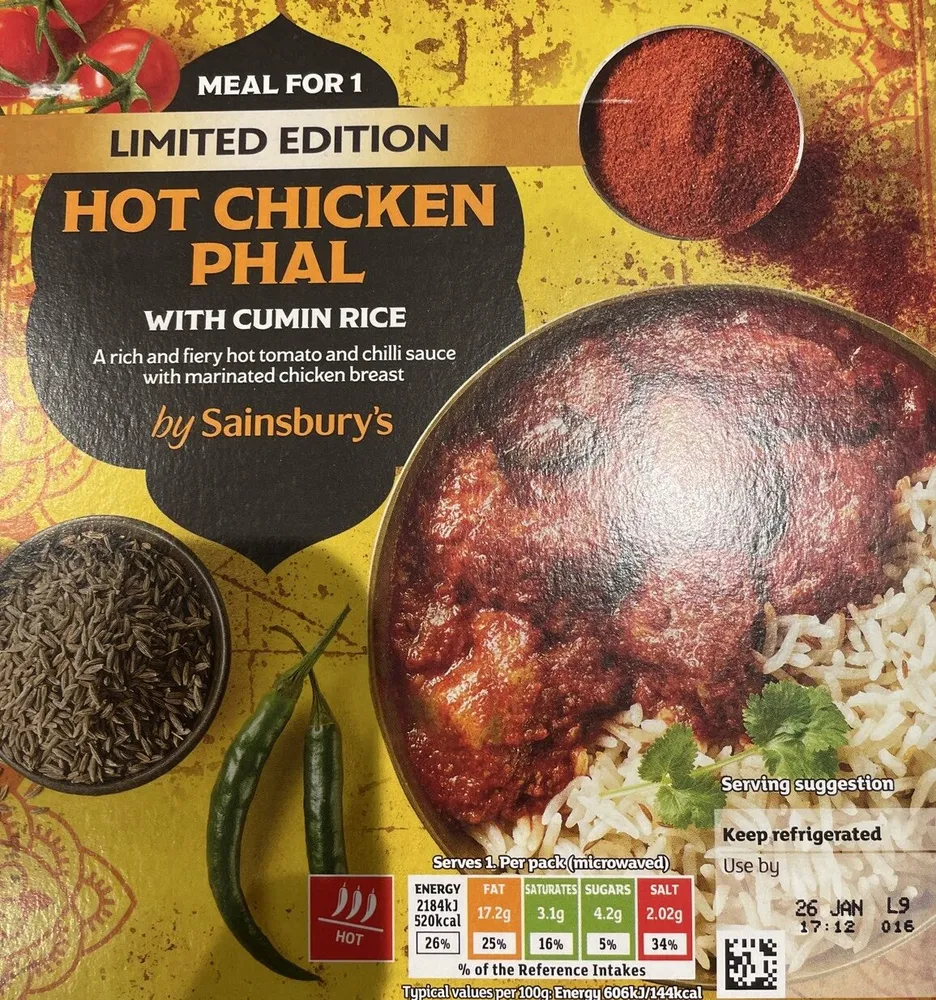 Hot Chicken Phal With Cumin Rice