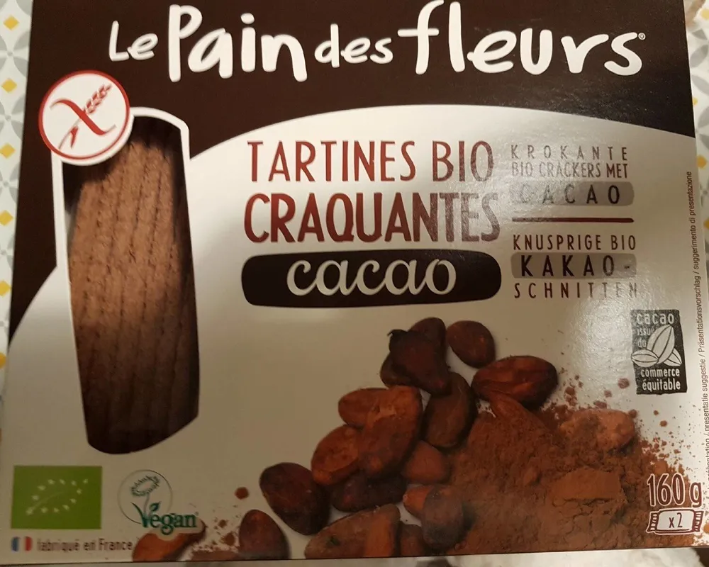 Tartines bio craquantes cacao