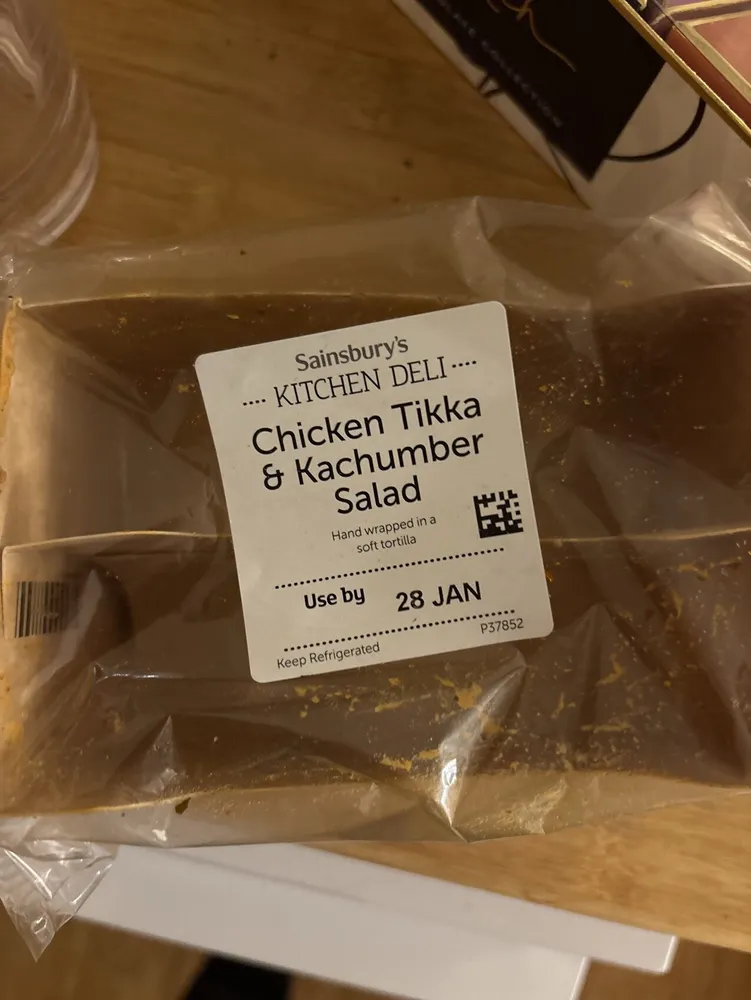 Chicken Tikka And Kachumber Salad Wrap