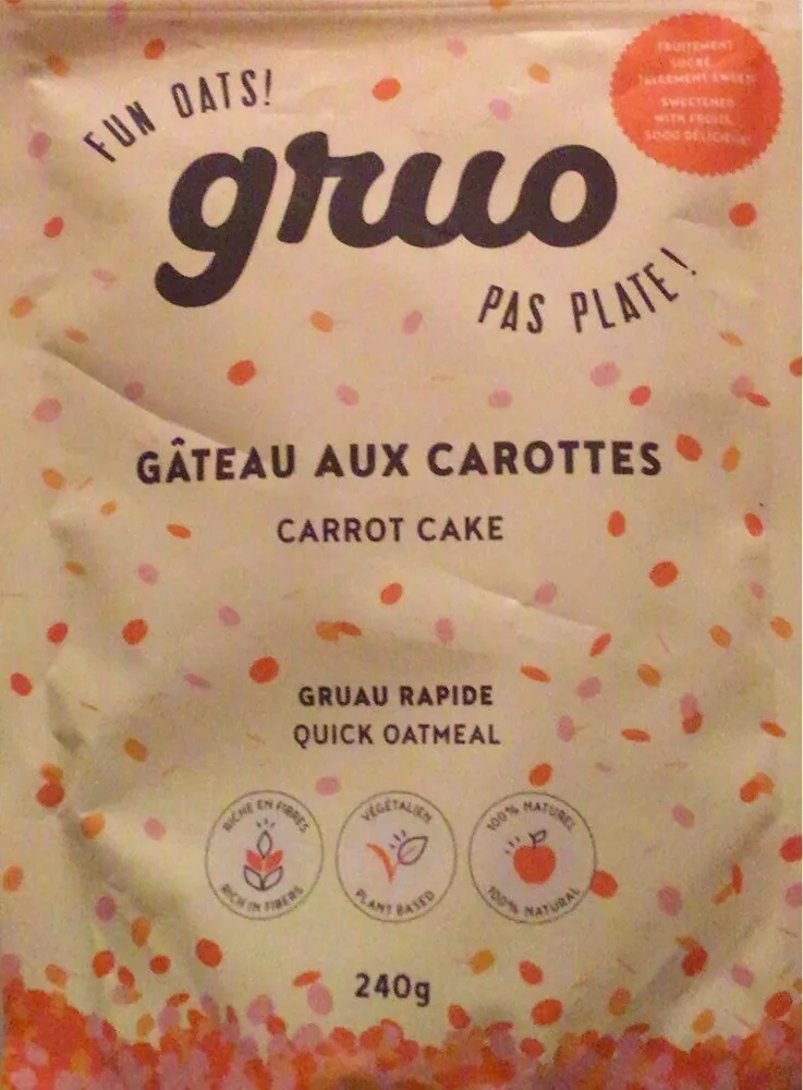 Gruau rapide au gâteau aux carottes