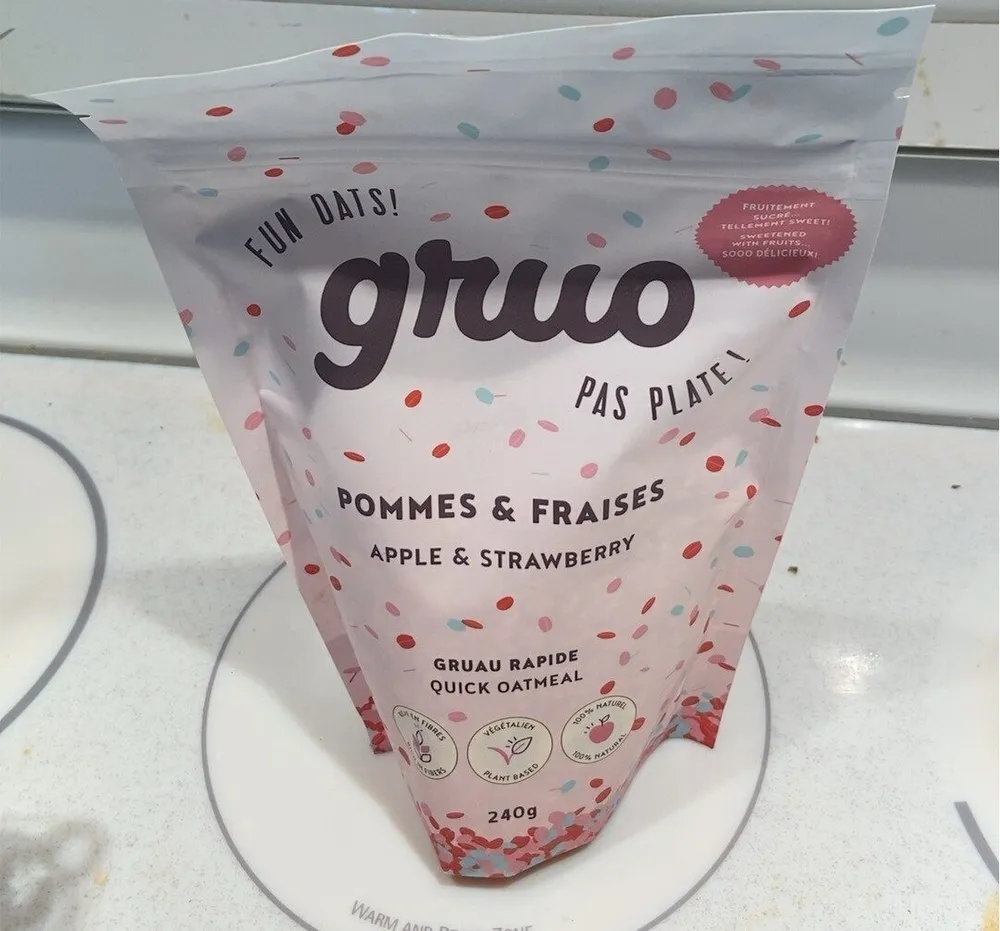 Gruau rapide Pommes et fraises