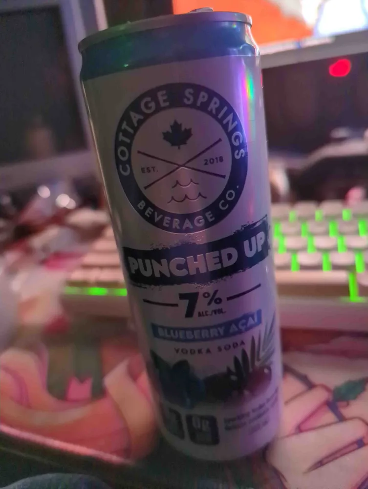 Punched Up 7% Blueberry Acai Vodka Soda