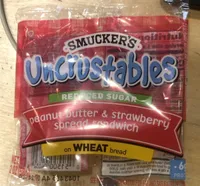 Uncrustables Reduced Sugar Peanut Butter & Strawberry Spread Sandwich