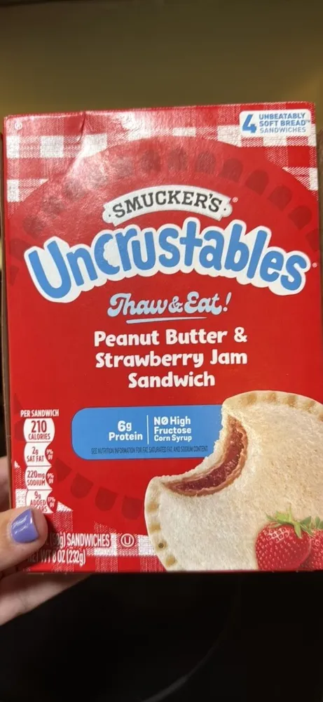 Peanut Butter & Strawberry Jam Sandwich