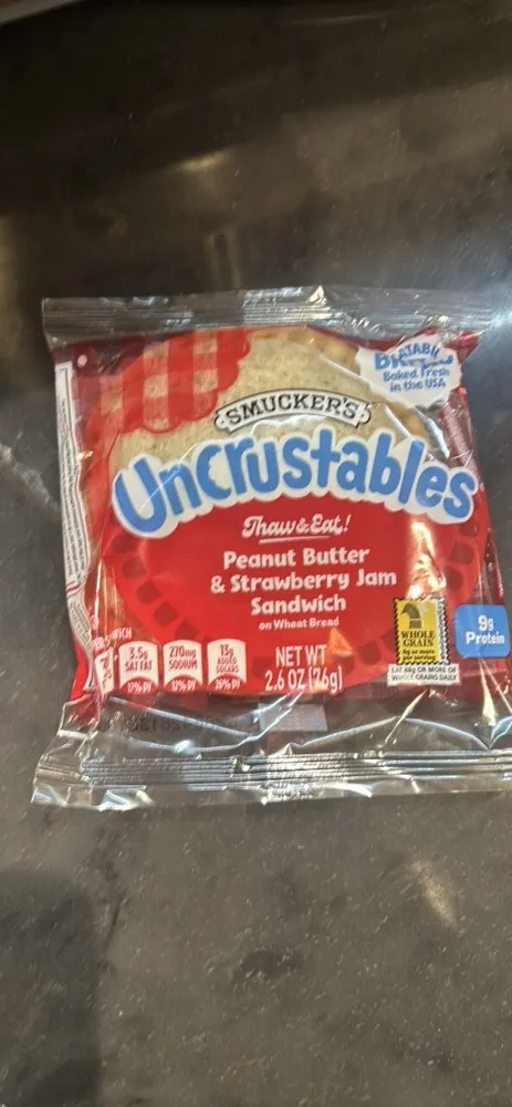 Peanut Butter & Strawberry Jam Sandwich