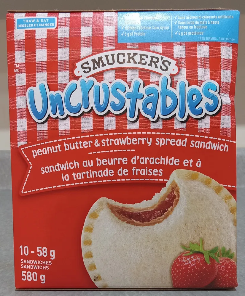 Peanut Butter & Strawberry Spread Sandwiches