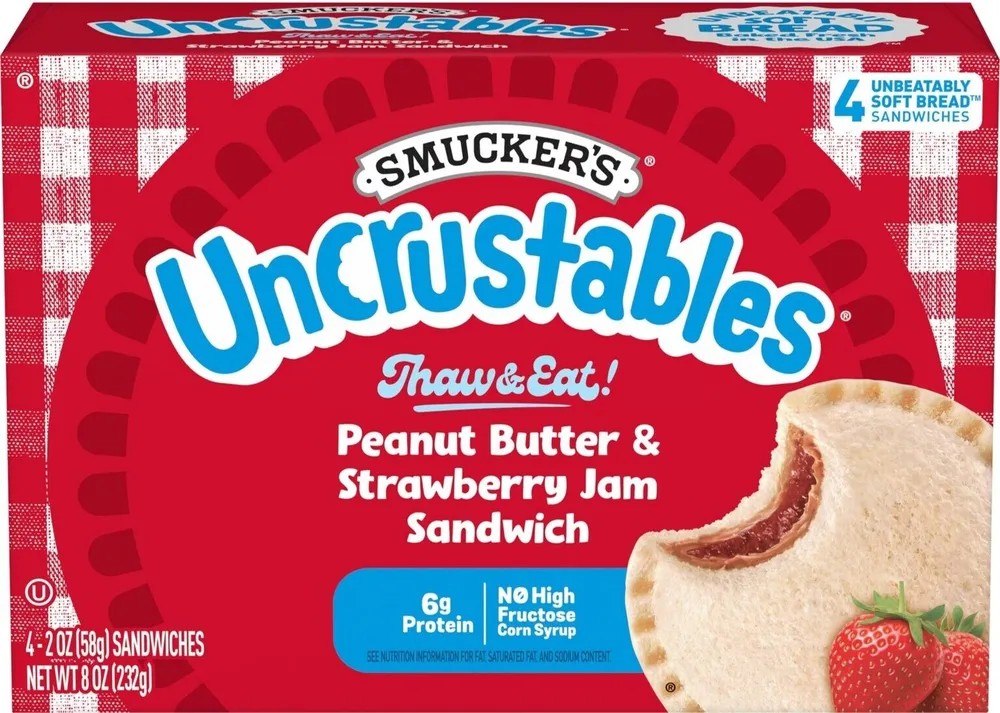 Peanut Butter & Strawberry Jam Sandwich