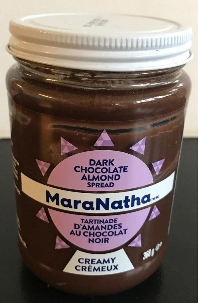 Tartinade amande au chocolat noir