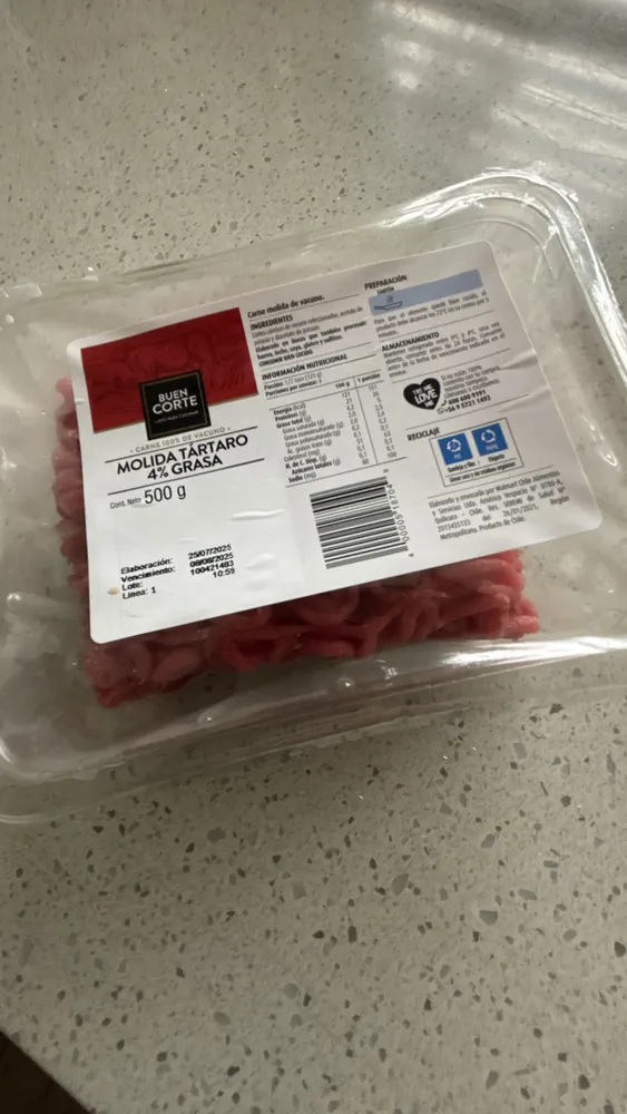 MOLIDA TÁRTARO 4% GRASA