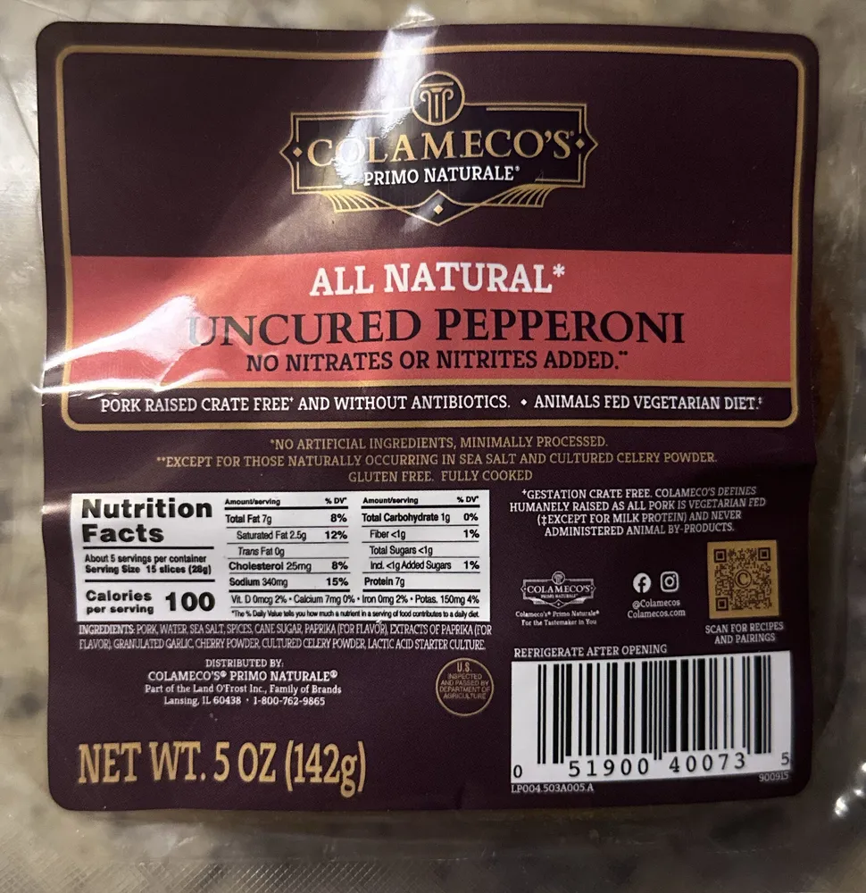 Uncured Pepperoni