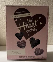 Dark Chocolate Covered Mini Heart Cookies