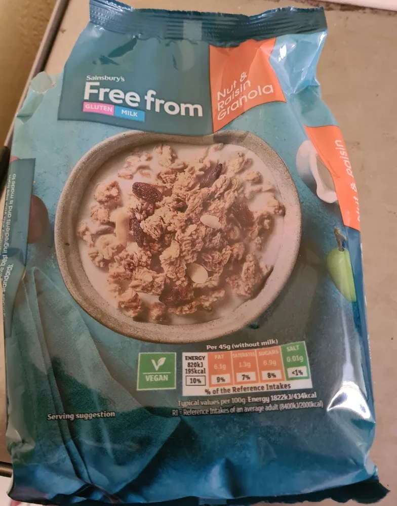 nut raisin and granola