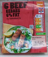 Beef Kebabs 6% Fat