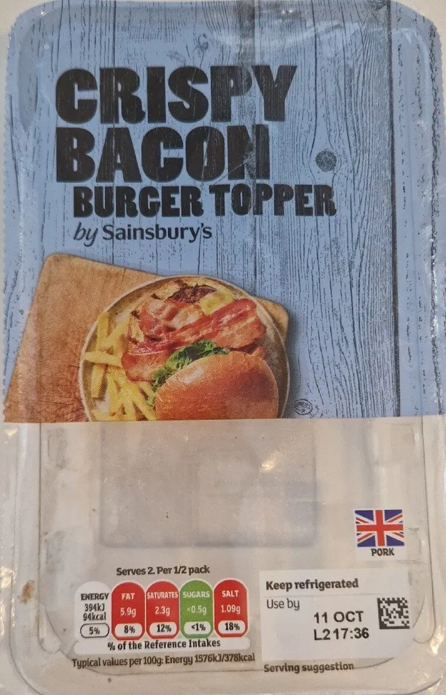 Crispy Bacon Burger Topper