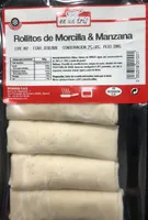 Rollitos de morcilla y manzana