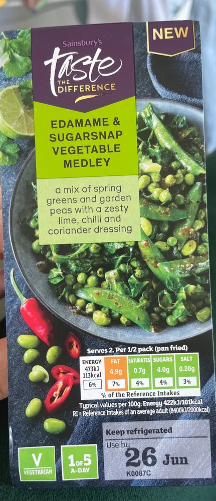 edamame & sugarsnap vegetable medley