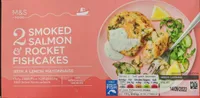 2 Smoked Salmón rockero fishcakes