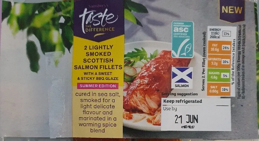 TTD Lightly Smoked Scottish Salmon Fillets
