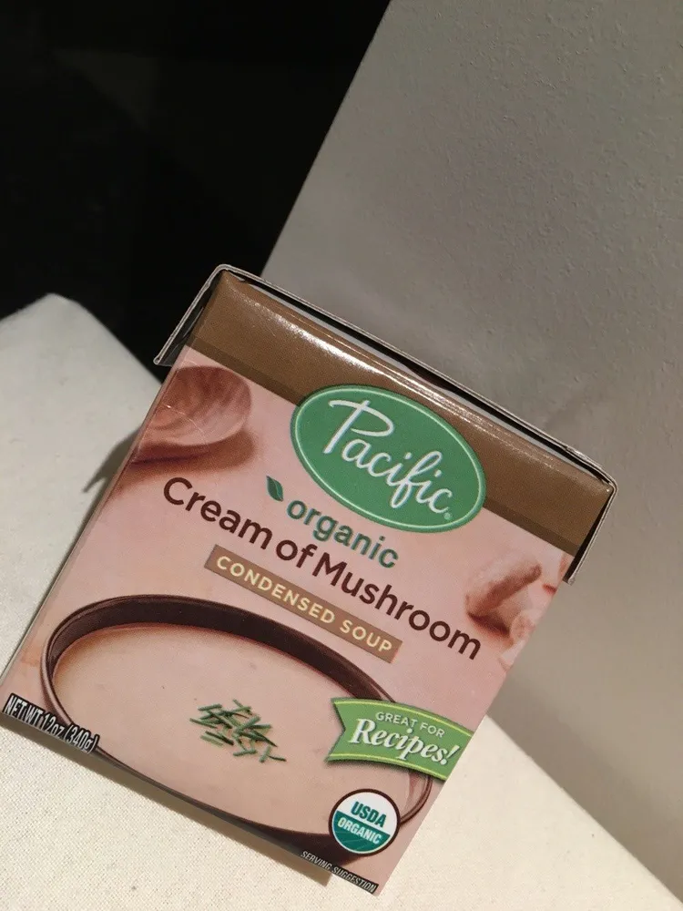 Organic cream of mushroom condensed soup