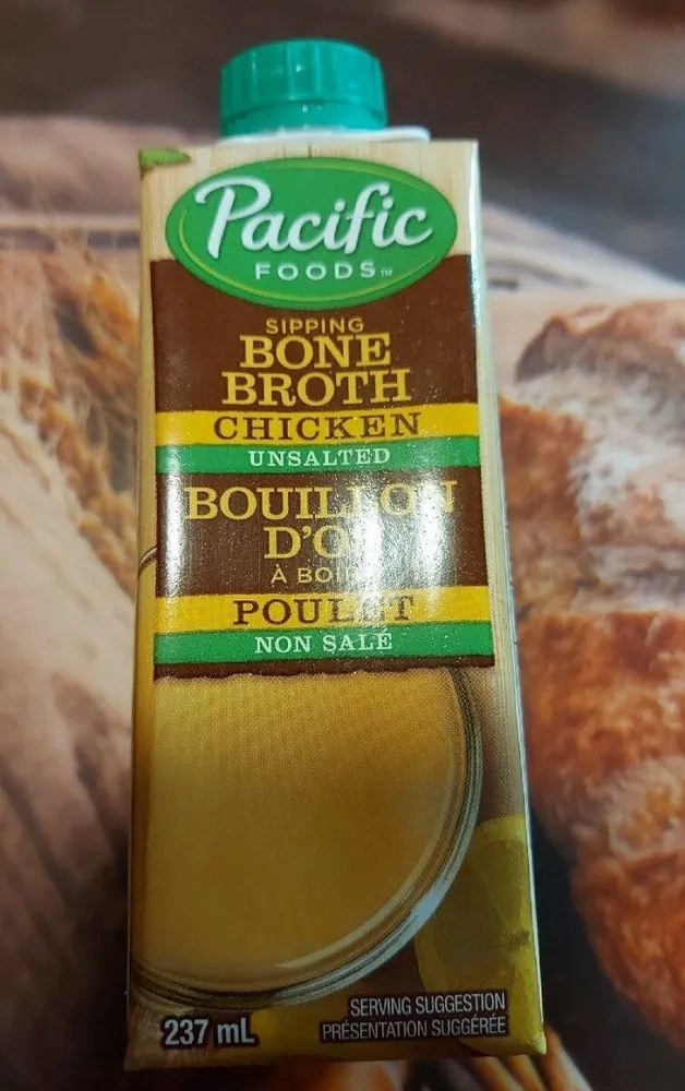 Bouillon d'os à boire poulet non salé
