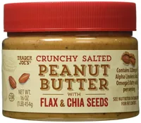 Crunchy salted peanut butter with flax & chia seeds