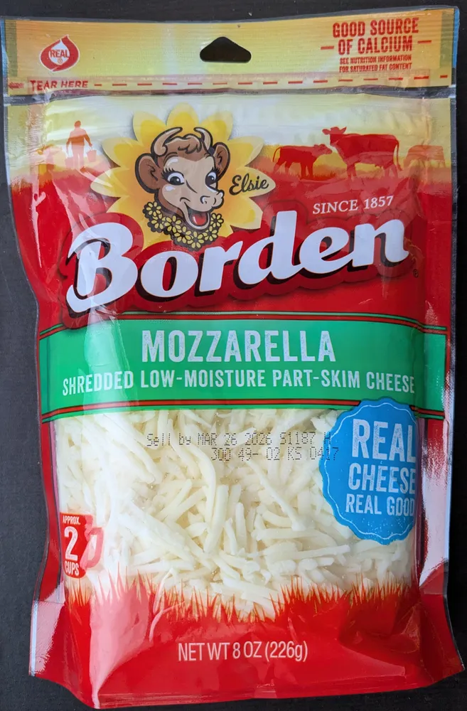 Mozzarella Shredded Low-Moisture Part-Skim Cheese