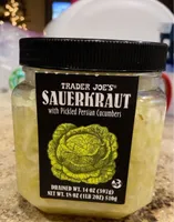 Sauerkraut with Pickled Persian Cucumbers