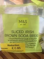 Sliced irish brown soda bread