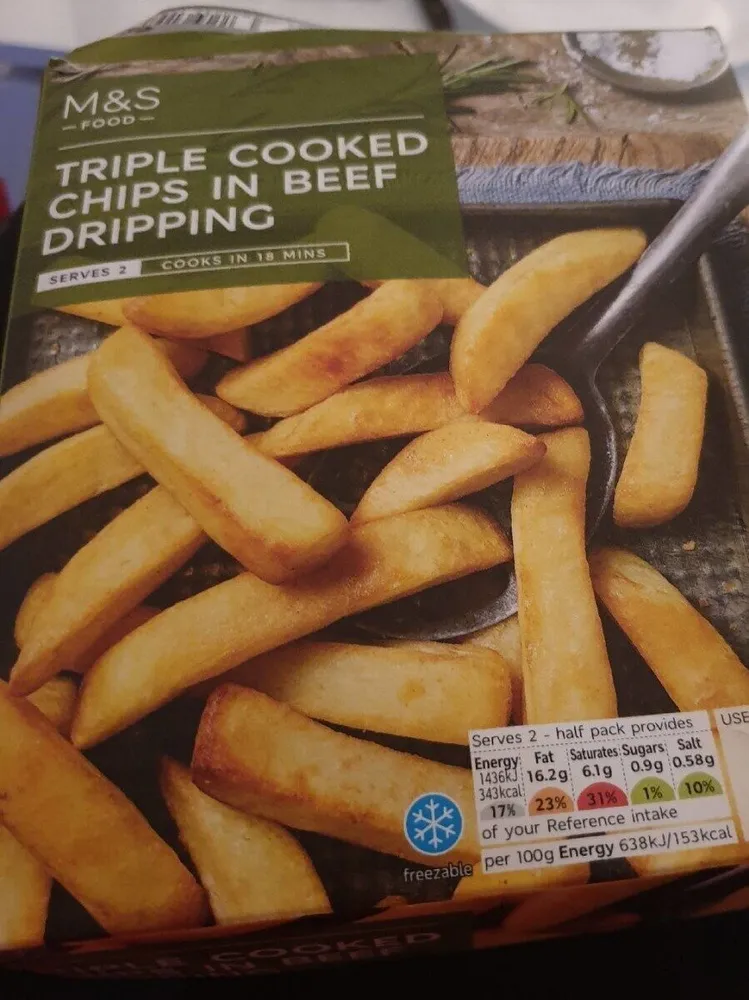 Triple cookie chips in beef dripping