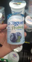 La yogurt, light probiotic blended nonfat yogurt, blueberry