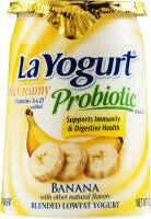 Probiotic rich & creamy low fat yogurt banana