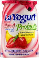 Probiotic Lowfat Yogurt, Strawberry, Banana, Original