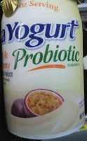 Passion fruit probiotic formula blended lowfat yogurt, passion fruit