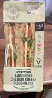 Cheddar cheese ploughmans sandwich