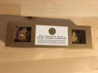 Milk chocolate, pecan & salted caramel florentines