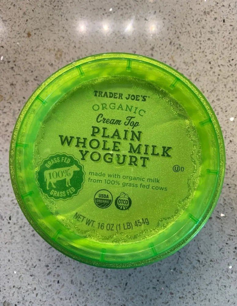Organic plain whole milk yogurt