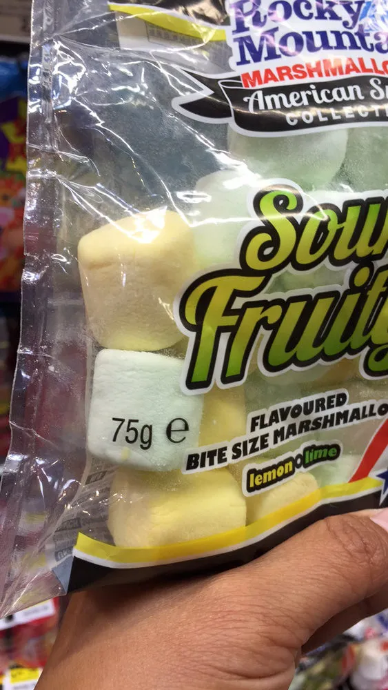Marshmallows Sour and Fruity (citron et lime)