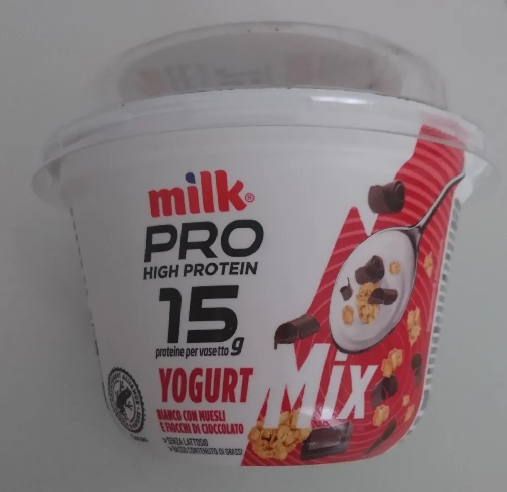 Yogurt Mix Bianco con muesli e fiocchi di cioccolato