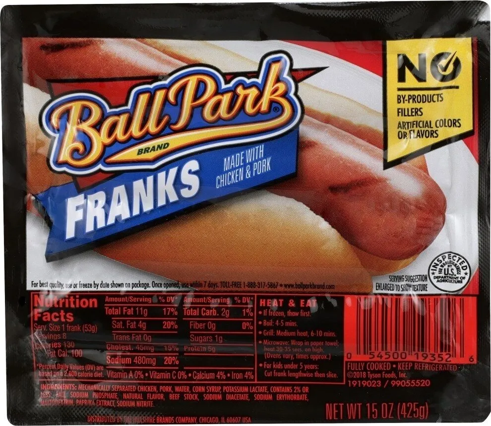 Classic hot dogs original length count