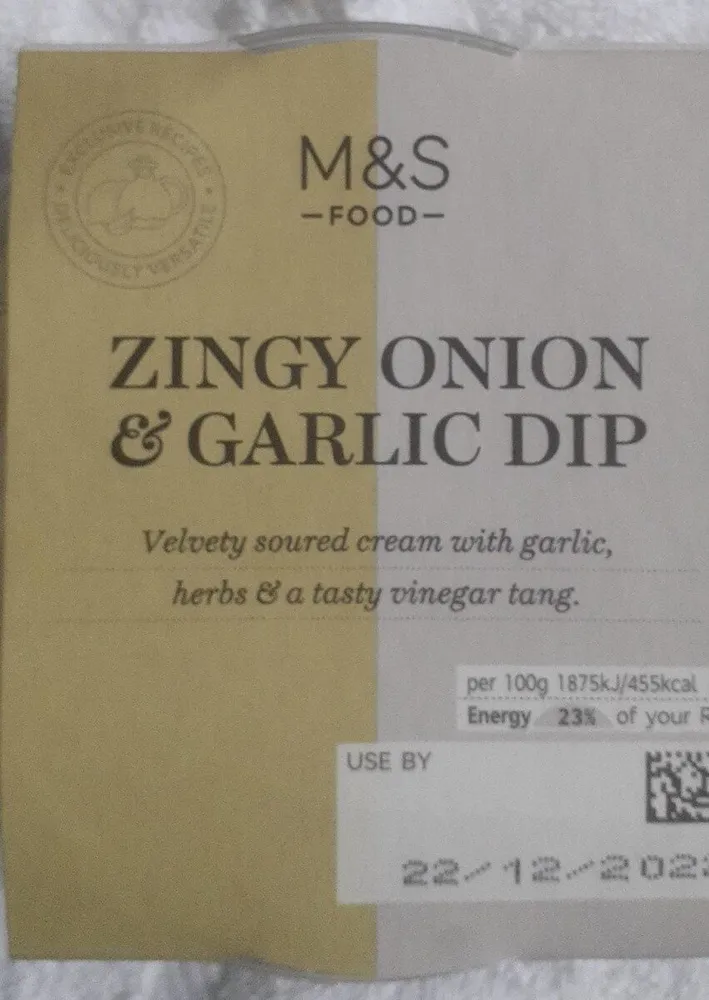 Zingy Onion and Garlic Dip